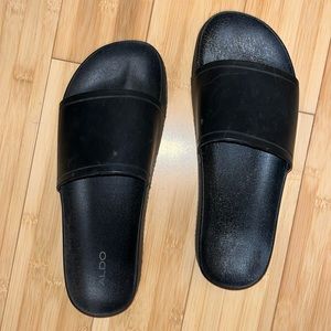 Aldo Men’s Slides Size 10 Black